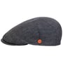 Sidney Linen Stripes Flat Cap by Mayser blue