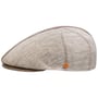 Jasper Twotone Linen Flat Cap by Mayser brown