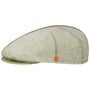 Jasper Twotone Linen Flat Cap by Mayser green