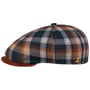Candiso Check Flat Cap by Lierys Gold brown-blue