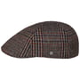 Spickard Wool Glencheck Flat Cap by Lierys navy