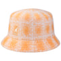 Grunge Plaid Bin Bucket Hat by Kangol yellow