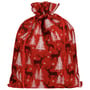 Gift Bag Reindeer 30 cm x 40 cm red