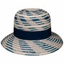 Tricolour Straw Hat by Lipodo blue-grey