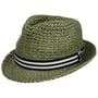 Honalo Trilby Crochet Straw Hat by Chillouts olive