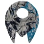 Cashmere Flower Triangular Scarf by Seeberger grey