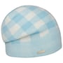Check Headsock Milled Wool Hat by Seeberger blue