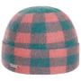Check Milled Wool Hat with Cuff by Seeberger rose