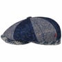8 Panel Patchwork Flat Cap by Alfonso D’Este blue