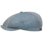 Hatteras Summer Twill Flat Cap by Stetson light blue