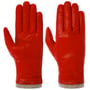 Jumia Leather Gloves with Cashmere by Caridei red