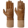 Canvalo Leather Gloves with Cashmere by Caridei camel