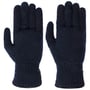 Lambswool Knit Gloves by Caridei navy