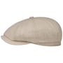 Hatteras Sustainable Uni Twill Flat Cap by Stetson oatmeal