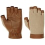 Nappa Leather & Knit Gloves by Stetson beige-brown