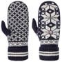 Isvik Knit Mittens by Hestra white-navy