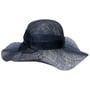 Sinamay Wavy Brim Straw Hat by Seeberger navy
