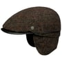 Windproof Flat Cap with Ear Flaps by bugatti brown