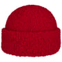 Uni Bouclé Beanie Hat with Cuff by Gebeana red