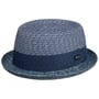 Ennario Pork Pie Straw Hat by Lipodo blue
