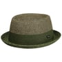 Ennario Pork Pie Straw Hat by Lipodo green