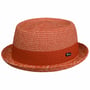Ennario Pork Pie Straw Hat by Lipodo red