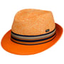 Corinaldo Trilby Straw Hat by Lipodo orange