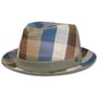 Colour Checks Player Linen Hat by Lierys olive