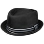 Light Summer Pork Pie Cloth Hat by Lipodo black