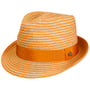Light Twotone Trilby Straw Hat by Lierys orange