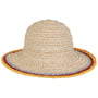 Tricolour Edge Straw Hat by Lipodo nature-yellow