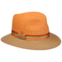Nane Twotone Traveller Straw Hat by Mayser orange