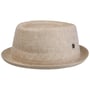 Uni Structure Pork Pie Linen Hat by Lierys oatmeal