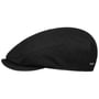 Carlstown Wool Driver Flat Cap by Stetson black