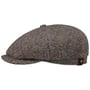 Hatteras Harris Tweed Herringbone Cap by Stetson anthracite-beige
