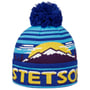 Snowy Mountains Freestyle Beanie Hat by Stetson blue-yellow