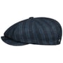 Tonsberg Wool Stripes Flat Cap by Lierys navy