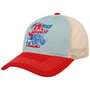Lone Wolf Trucker Cap by King Kerosin blue-red