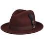 Lormont LiteFelt Fedora Hat by JJ Hats bordeaux