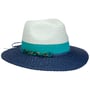 Tricolour Traveller Straw Hat navy