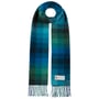 John Hanly Wool Check Scarf by Lierys blue-green