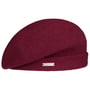 Milled Wool Beret with Cuff by Seeberger raspberry