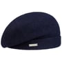 Milled Wool Beret with Cuff by Seeberger navy