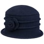 Beata Milled Wool Hat by Seeberger navy