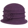 Beata Milled Wool Hat by Seeberger plum