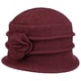 Beata Milled Wool Hat by Seeberger bordeaux