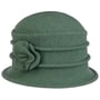 Beata Milled Wool Hat by Seeberger green