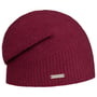 Ribbed Edge Milled Wool Headsock by Seeberger raspberry