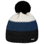 Star Pompom RL Beanie Hat by Eisbär black