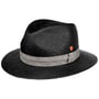 Gero Contrast Band Panama Hat by Mayser black-grey